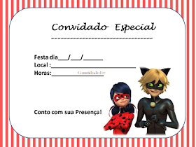 convite ladybug para editar