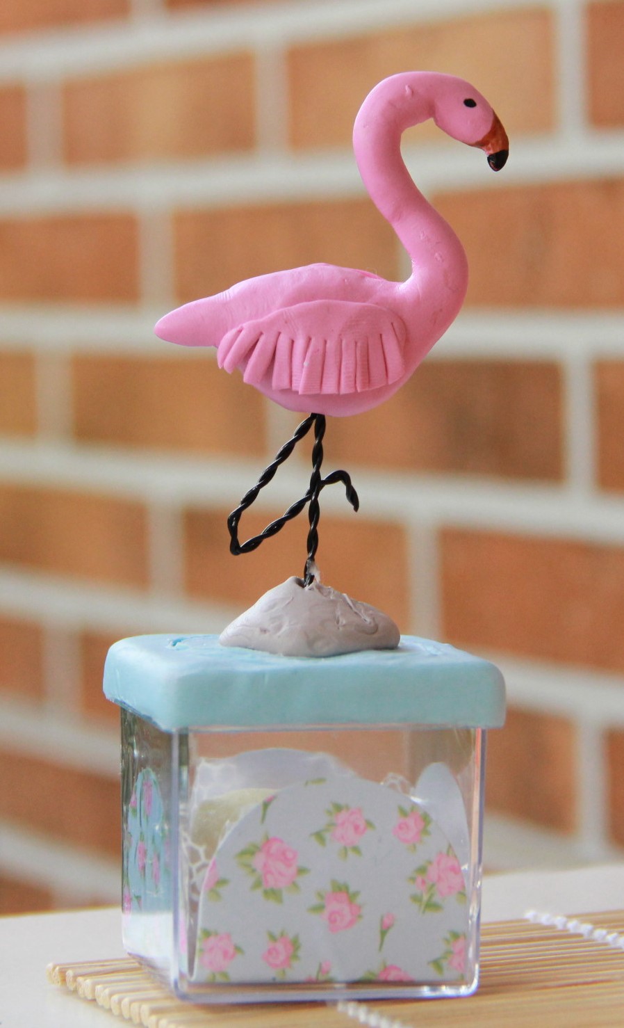 lembrancinha flamingo biscuit