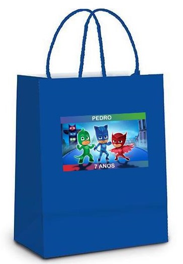 lembrancinha pj masks sacolinha