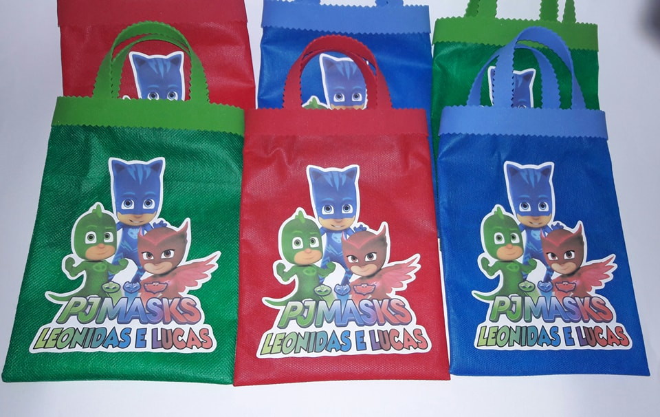 lembrancinha pj masks sacolinha