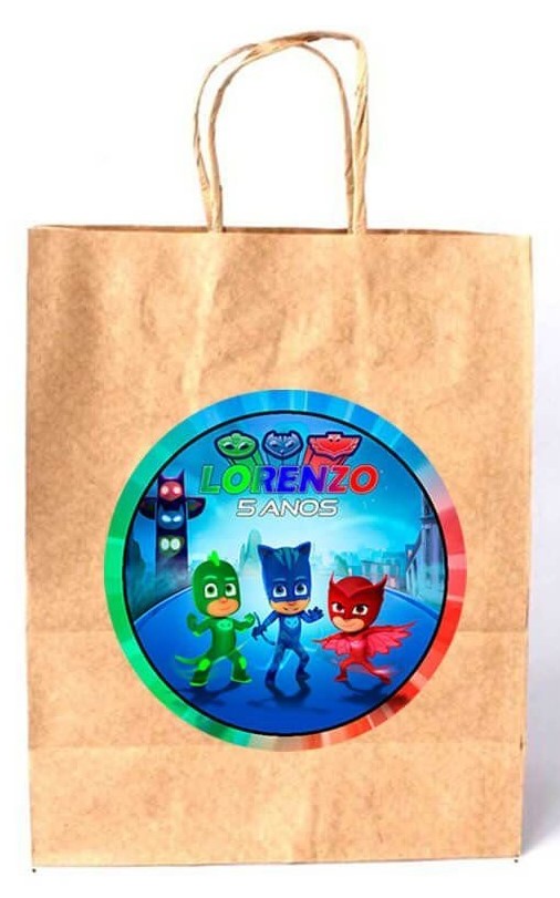 lembrancinha pj masks sacolinha