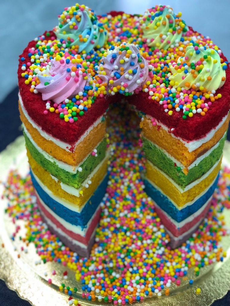 bolo colorido por dentro