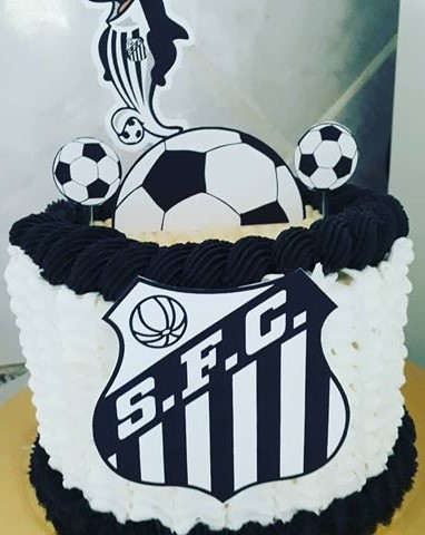 bolo do santos bola de futebol