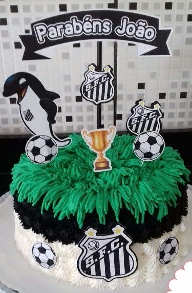 bolo do santos bola de futebol