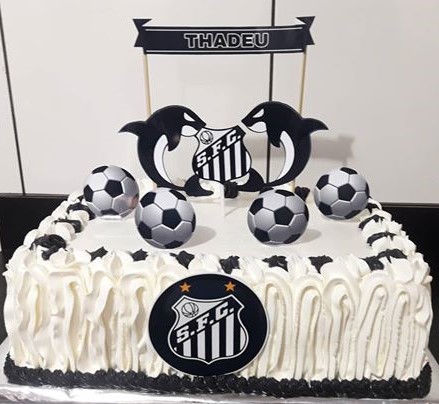 bolo do santos bola de futebol