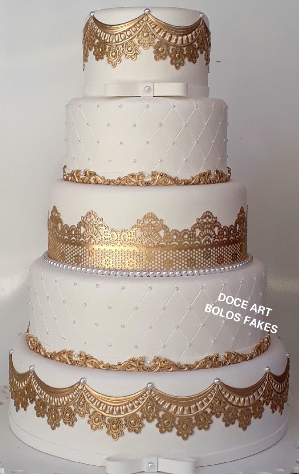 bolo fake casamento