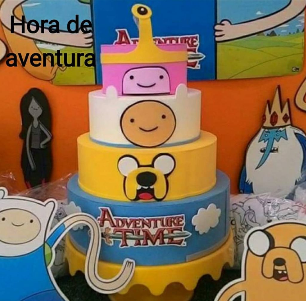 Topper de Bolo para Festa de Aniversário - Decoração - Topo Personalizado -  Tema Princesa Jujuba - Hora de Aventura