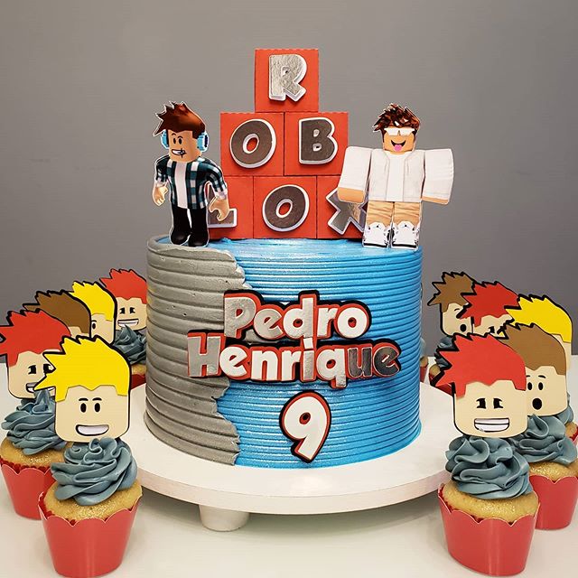 bolo de aniversário roblox feminino