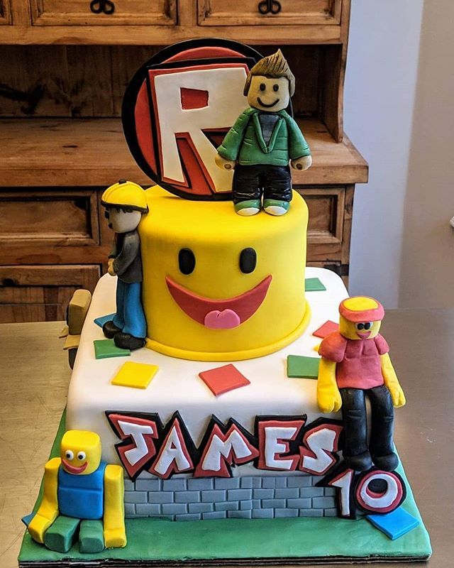 Topo De Bolo Personalizado Camadas Aniversário Roblox