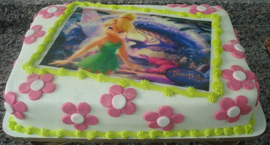 bolo da tinker bell papel arroz