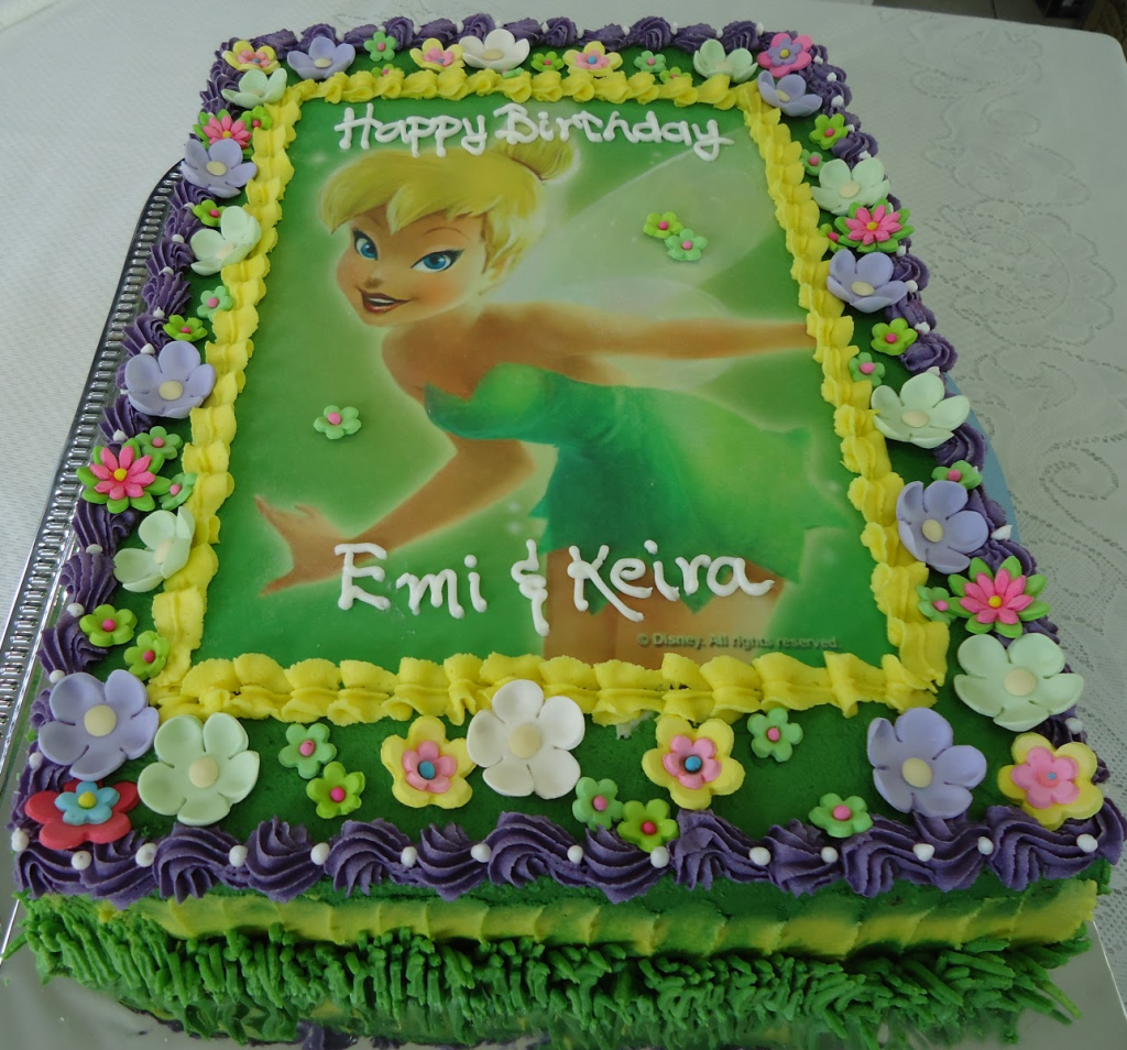 bolo da tinker bell quadrado