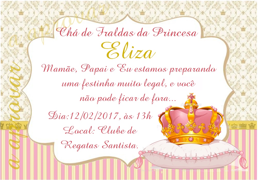 convite realeza feminino