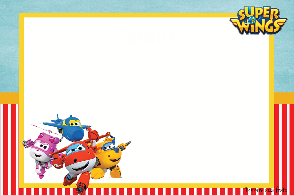 convite super wings para imprimir