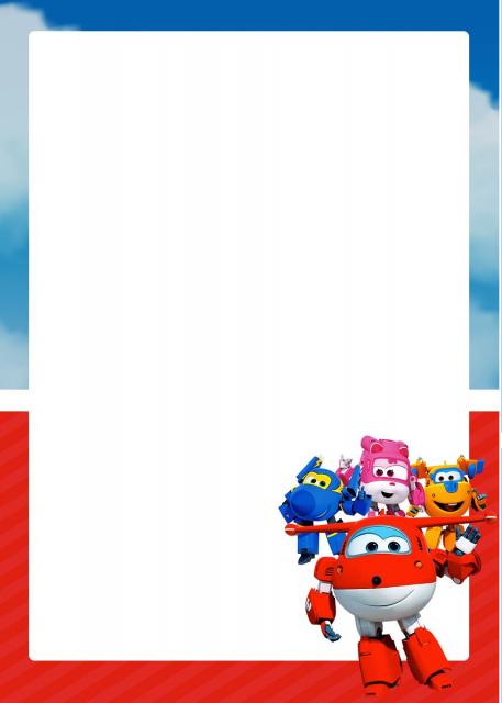 convite super wings para imprimir