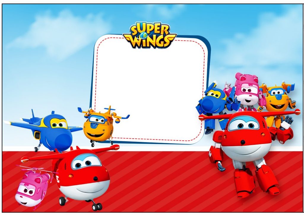 convite super wings para imprimir