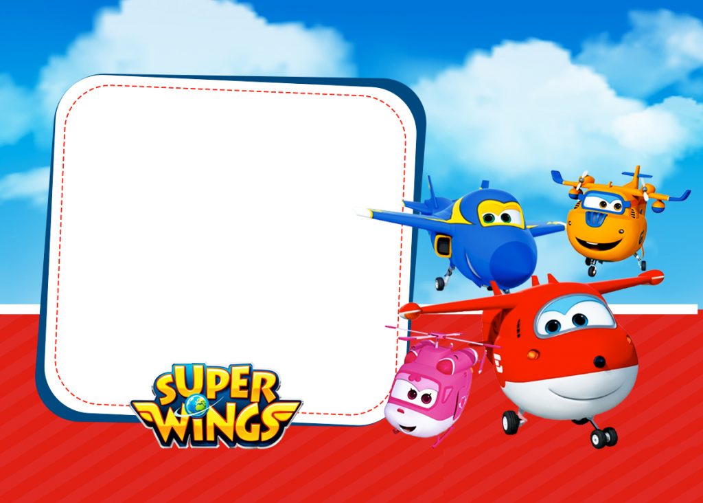 convite super wings para imprimir