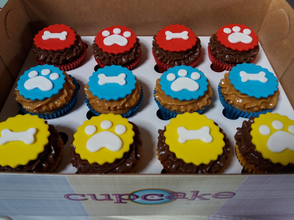 cupcake patrulha canina pasta americana