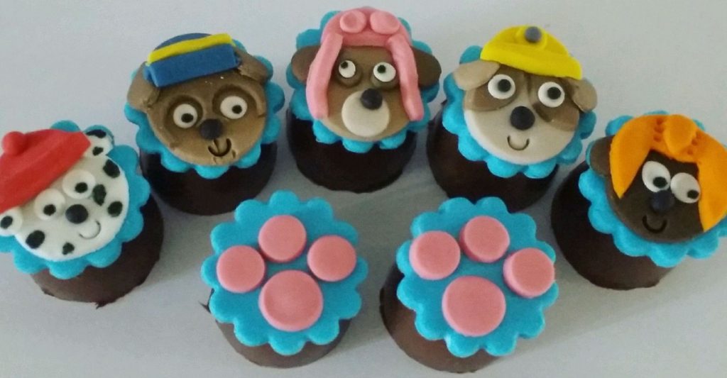 cupcake patrulha canina pasta americana