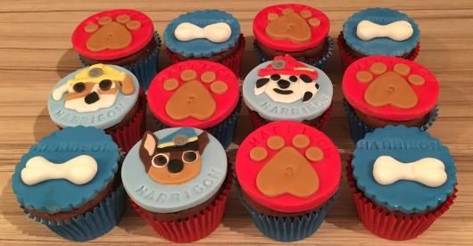 cupcake patrulha canina pasta americana