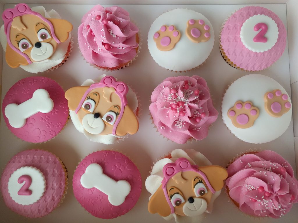 cupcake patrulha canina rosa