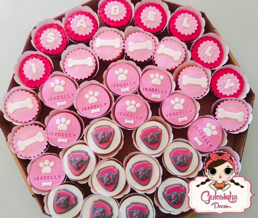 cupcake patrulha canina rosa