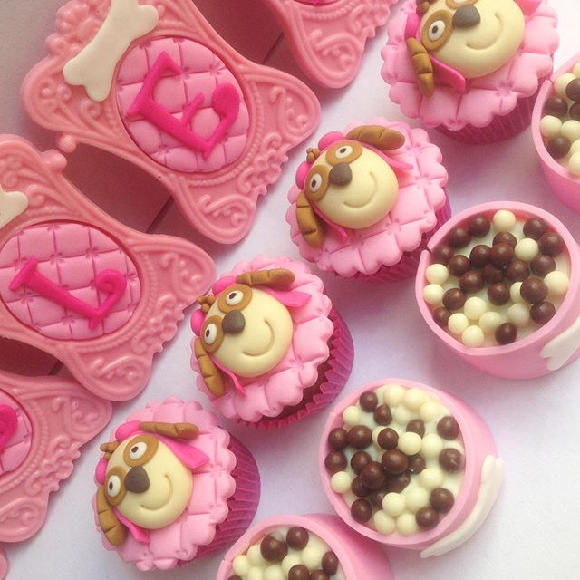 cupcake patrulha canina rosa