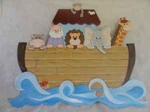 topo de bolo arca de noé