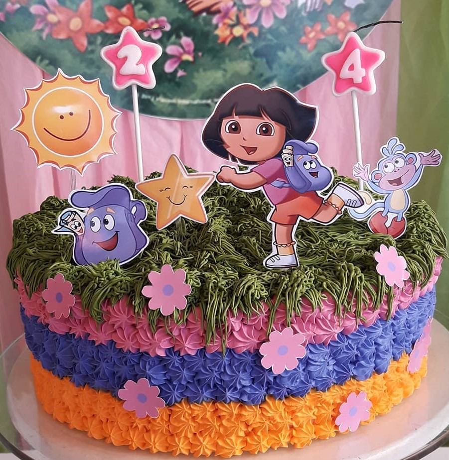 Bolo Dora Aventureira: 45 Modelos lindos Para te Inspirar!