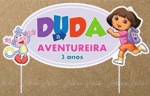 topo de bolo dora aventureira