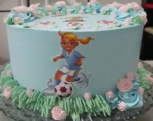 bolo futebol feminino