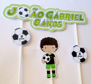 topo de bolo futebol