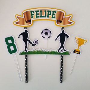 topo de bolo futebol