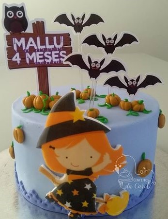 bolo halloween mesversario