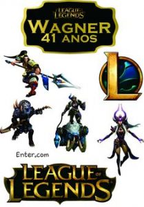 topo de bolo league of legends para imprimir