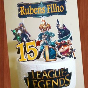 topo de bolo league of legends para imprimir