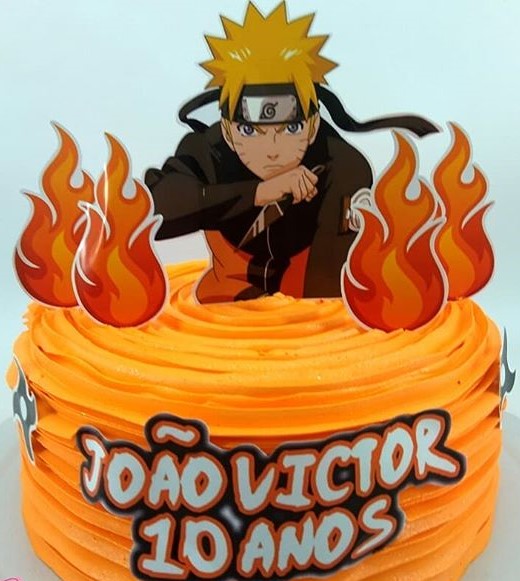 adociee - Bolo Chantininho Personalizado Tema Naruto