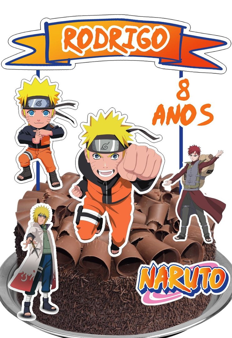 bolo naruto com topper