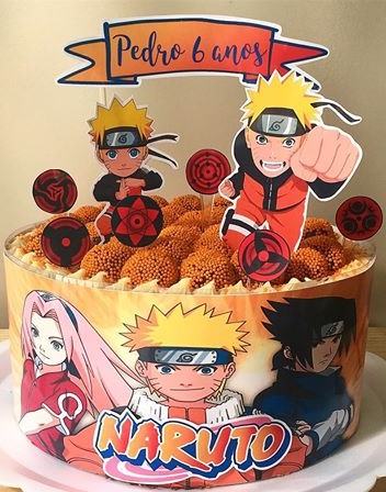 NARUTO TOPO DE BOLO (DETALHES EM 3D) - PAPEL ARROZ ESPECIAL