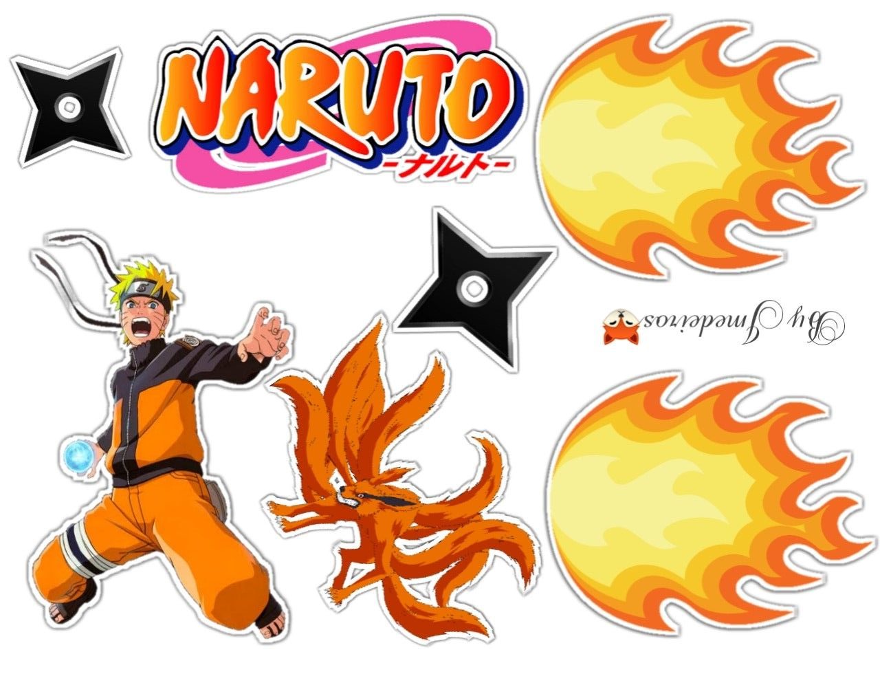 NARUTO TOPO DE BOLO (DETALHES EM 3D) - PAPEL ARROZ ESPECIAL