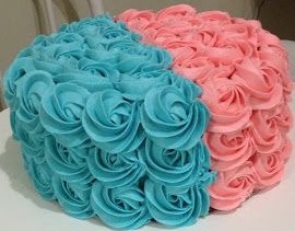 bolo rosa e azul