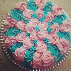 bolo rosa e azul