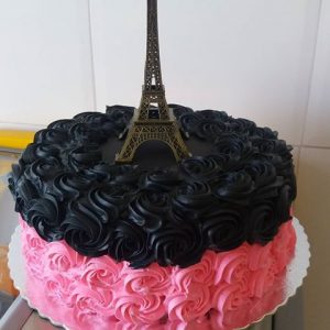 bolo rosa e preto