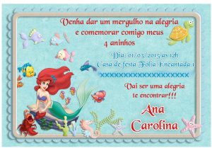 convite ariel simples