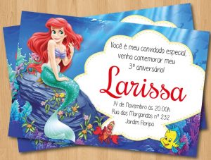 convite ariel simples