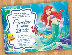 convite ariel simples