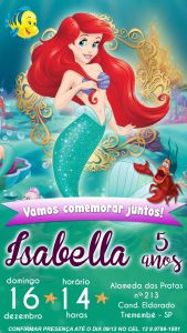 convite ariel simples