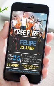 convite free fire digital