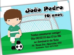 convite de futebol infantil