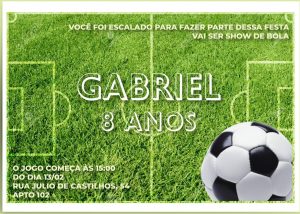 convite de futebol masculino