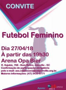 convite de futebol feminino